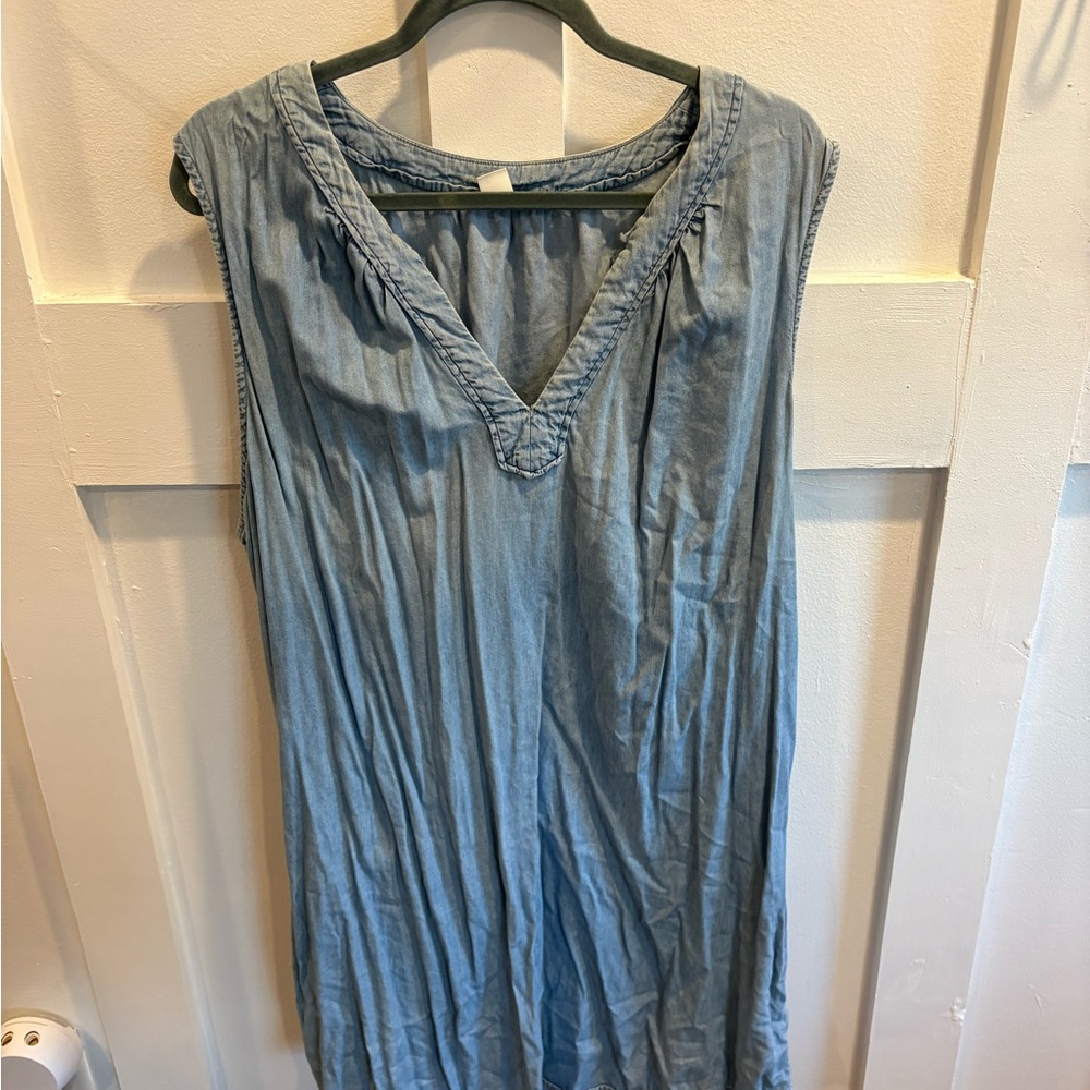 Old Navy Light Blue Chambray Dress